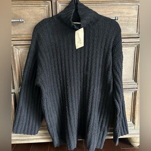 NWT Universal Thread Black Ribbed Women's Turtleneck Sweater